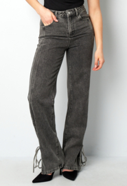 Jessy Bow Jeans - Grey