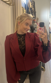 Blazer Milou lange pofmouw - Bordeaux