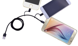 Tekmee 3in1 oplaadkabel MicroUSB-Iphone-USB C 