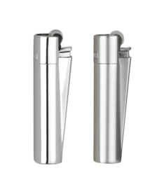 Clipper aansteker metal chrome mat & glans