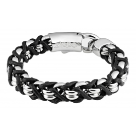 Zippo Steel Braided Leather Bracelet - 20 x 1.1 x 1
