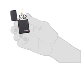Zippo 60001438 Slim Black Matte Zippo Border