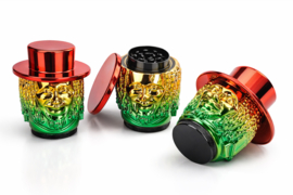 Grinder metal Rasta head shiny Ø 76 mm (6)