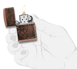 Zippo 60005451 29736 World Map Design
