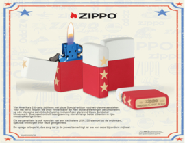 Zippo 60007885 USA 250 Special edition - White Top/Red Bottom w Stars