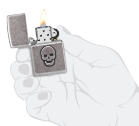 Zippo 60007527  Stamped Skull Design