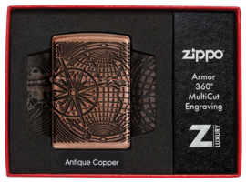 Zippo 60005451 29736 World Map Design