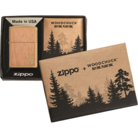 Zippo 60004583 Woodchuck Brushed Brass (204B Woodchuck Flame)