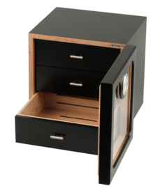 Humidor kast zwart 24,5 x 24 x 24cm