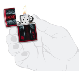 Zippo 60006143 Red and Gray Zippo Design