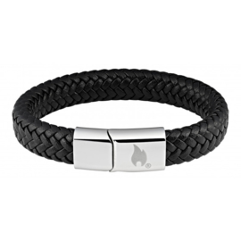 Zippo Braided Leather Bracelet - 22 x 1.4 x 0.8 cm