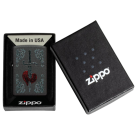 Zippo 60006605 Heart Dagger Tattoo Design