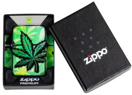 Zippo 60007204  Glowing Cannabis Design