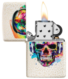 Zippo 60006144 Skull Headphones Design