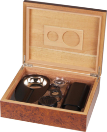 Humidor set bruin 8 x 26 x 22 cm