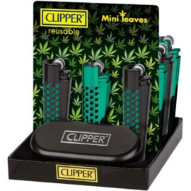 Clipper aansteker metal  Mini Leaves