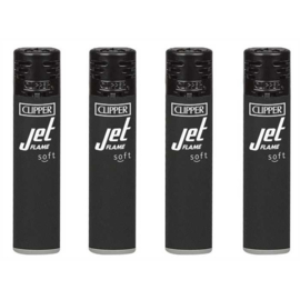 Clipper aansteker jetflame Soft touch black