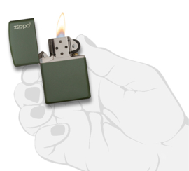 Zippo 60001568 Green Matte w/ Logo