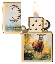 Zippo 60007254  Watercolor Deer Design