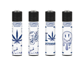 Clipper aansteker vuursteen Delft Blue Weed