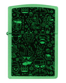 Zippo 60007390  Doodle Cannabis Design