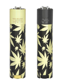 Clipper aansteker metal Leaves Gold