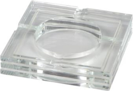 Sigaren asbak Glas vierkant 3x14,5x14,5cm.