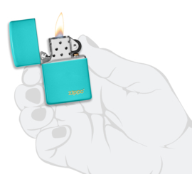 Zippo 60005827 49454 Flat Turquoise Zippo Lasered