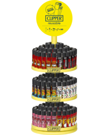 Clipper aansteker display 3 designs