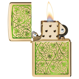 Zippo 60006807 254B Clover Leaves Design