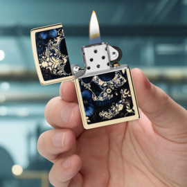 Zippo 60007900 46682 Skull with Flowers Design