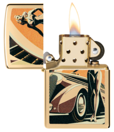 Zippo 60007258  Vintage Car and Woman Design