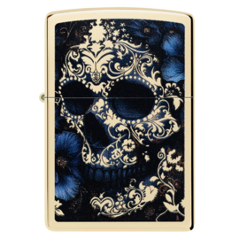 Zippo 60007900 46682 Skull with Flowers Design