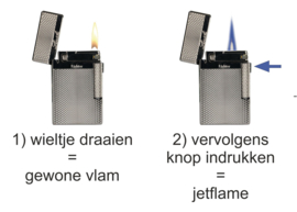 Aansteker Puma vuursteen normale vlam + jeflame   (4)