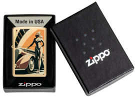 Zippo 60007258  Vintage Car and Woman Design