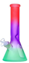 Bong dikwandig glas 7mm 31 cm Aurora rood paars groen