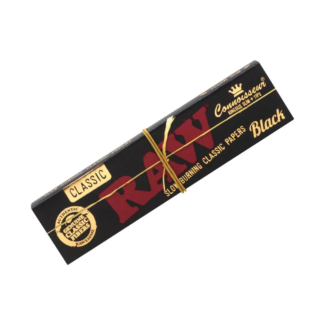 Raw Classic Black Connoisseur papers + tips (24)