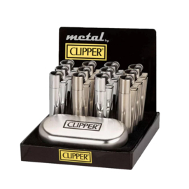 Clipper aansteker metal chrome mat & glans