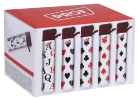 Prof RED aansteker vuursteen playing cards (25)