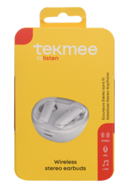 Tekmee draadloze stereo oordopjes wit