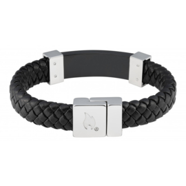 Zippo Steel Braided Leather Bracelet - 22 x 1.4 x 0.8