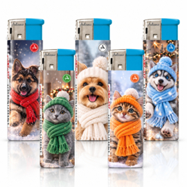 Aansteker gewone vlam Winter cat and dog (50)