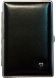 Luxe Cigar Case leather black/chrome cor/pan /10