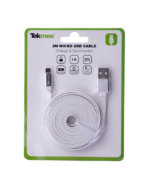 Tekmee Laadkabel micro USB 2 mtr wit (30)