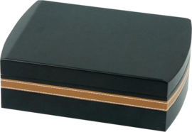 Humidor set Edge zwart bruin 8 x 25 x 18 cm