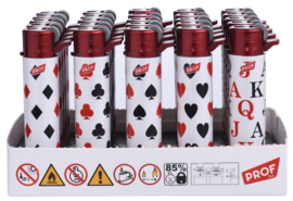 Prof RED aansteker vuursteen playing cards (25)