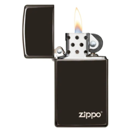 Zippo 60001264 SLIM EBONY ZIPPO LOGO (High Polish Black)