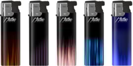 Aansteker met turbo vlam rubber stripes (50)