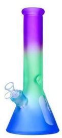 Bong dikwandig glas 7mm 31 cm Aurora paars groen blauw