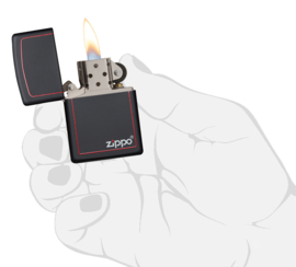 Zippo 60001437 Black Matte Zippo Border